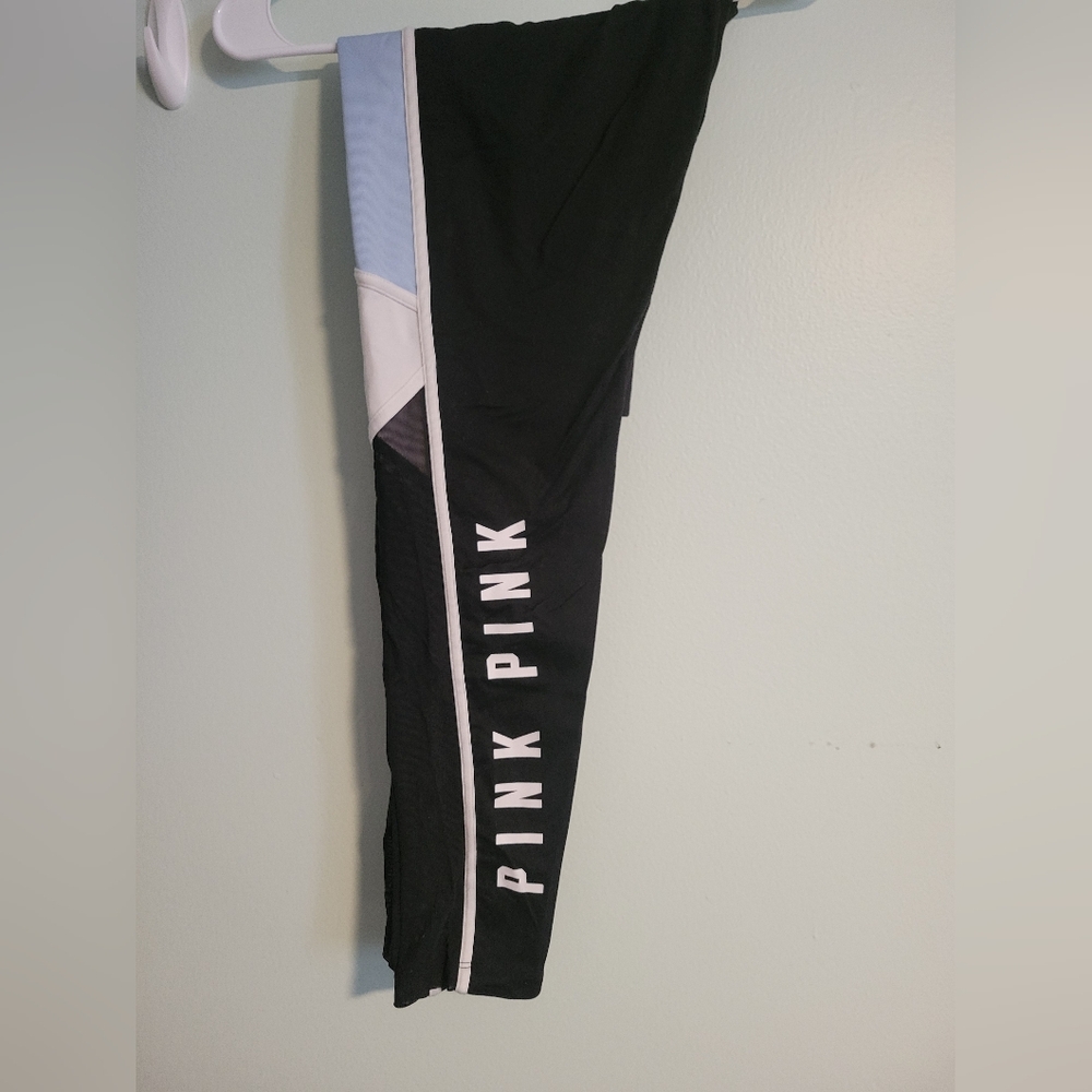 Victoria's Secret Pink Light Blue, Black And White Leggings